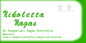 nikoletta magas business card